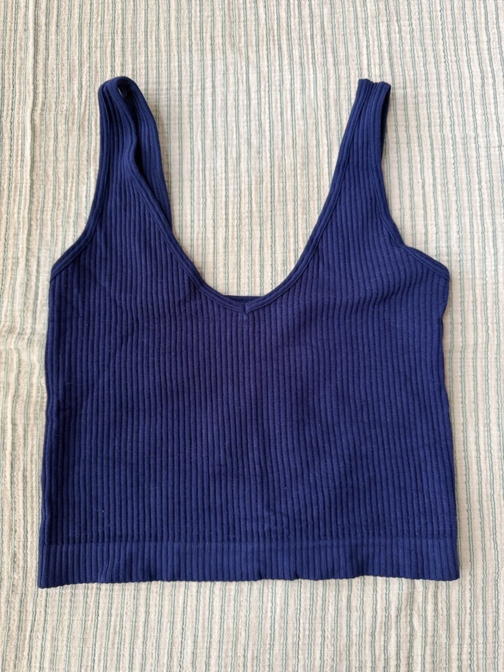 Free People Ribbed V-Neck Crop Top